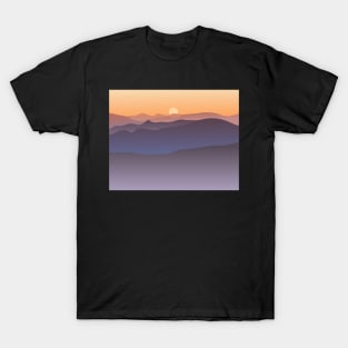 Sunset in the mountains T-Shirt